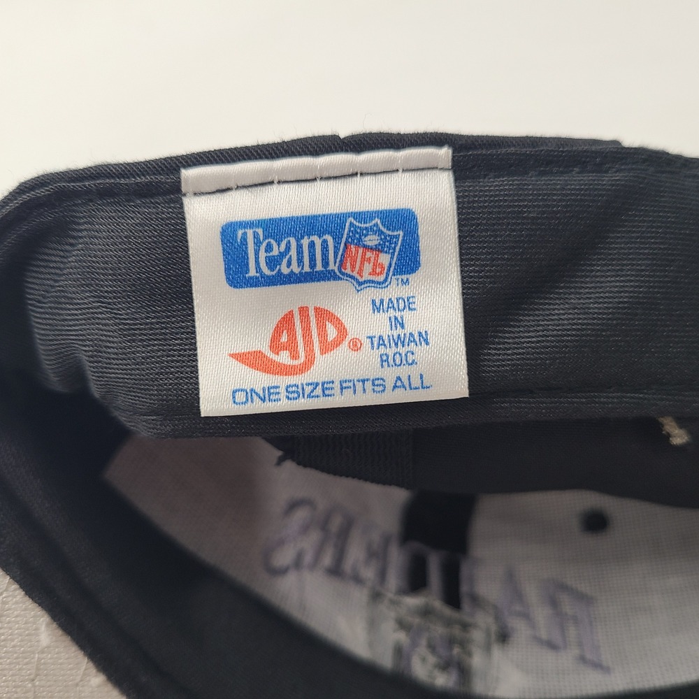 Vintage Los Angeles Raiders Hat Snapback AJD Black Gray NFL Football 80s 90s Men - Picture 13 of 13